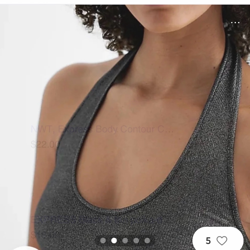 NWOT express large halter neck  cropped tank - Picture 7 of 9